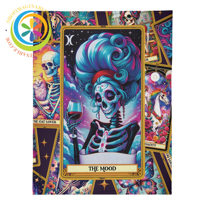 The Mood Wine Tarot Premium Fleece Blanket
