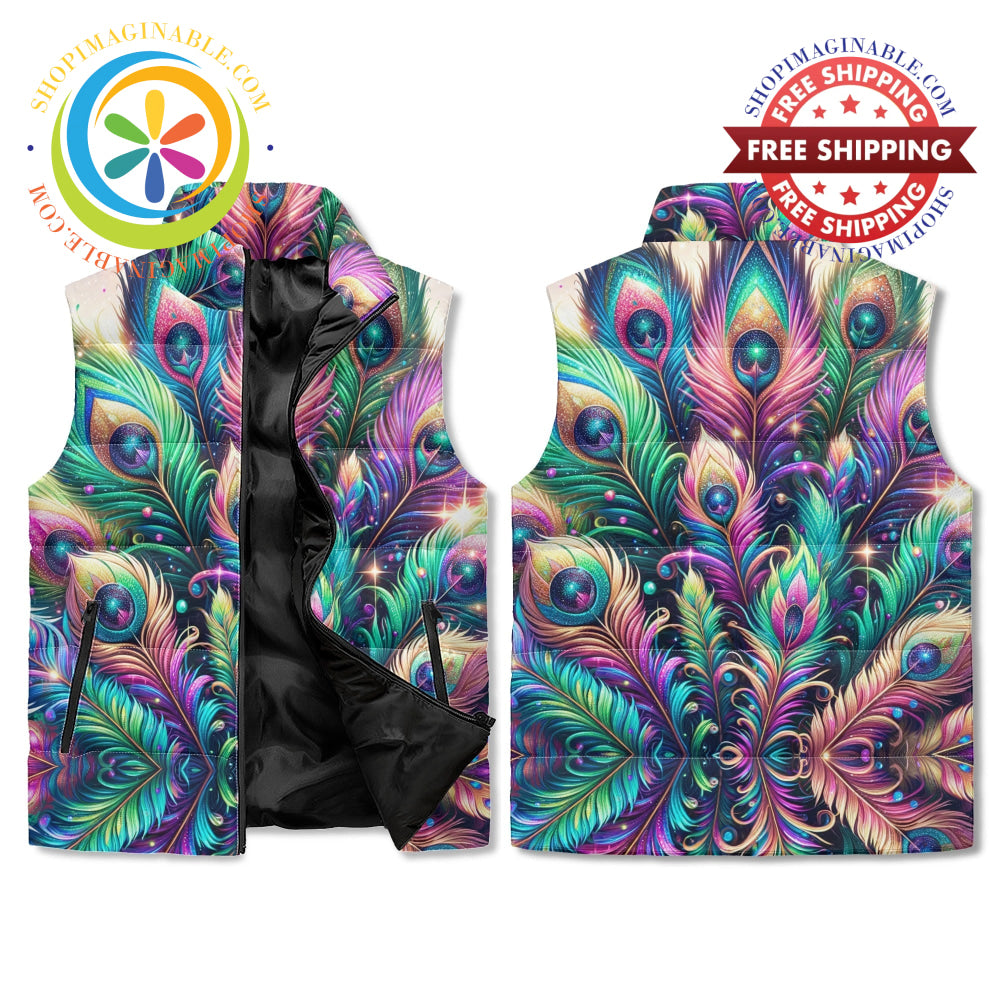 The Peacock Puffer Vest M