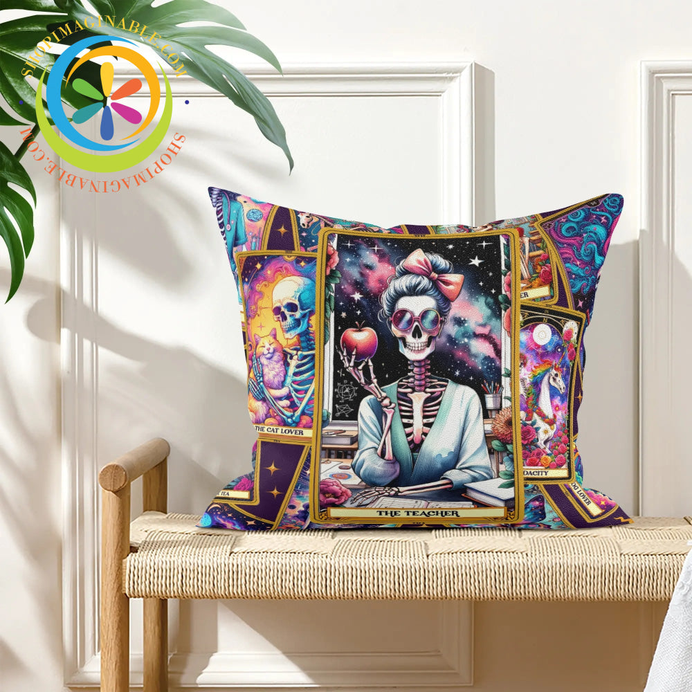 The Teachers Tarot Card Pillow Cover