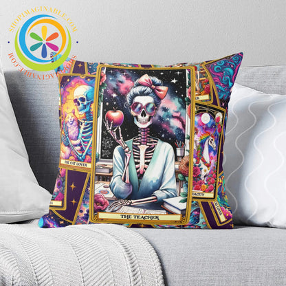 The Teachers Tarot Card Pillow Cover