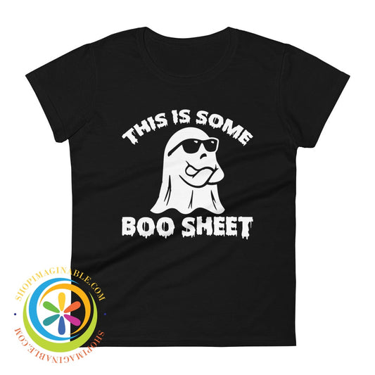 This Is Some Boo Sheet Funny Halloween Ladies T-Shirt Black / S T-Shirt