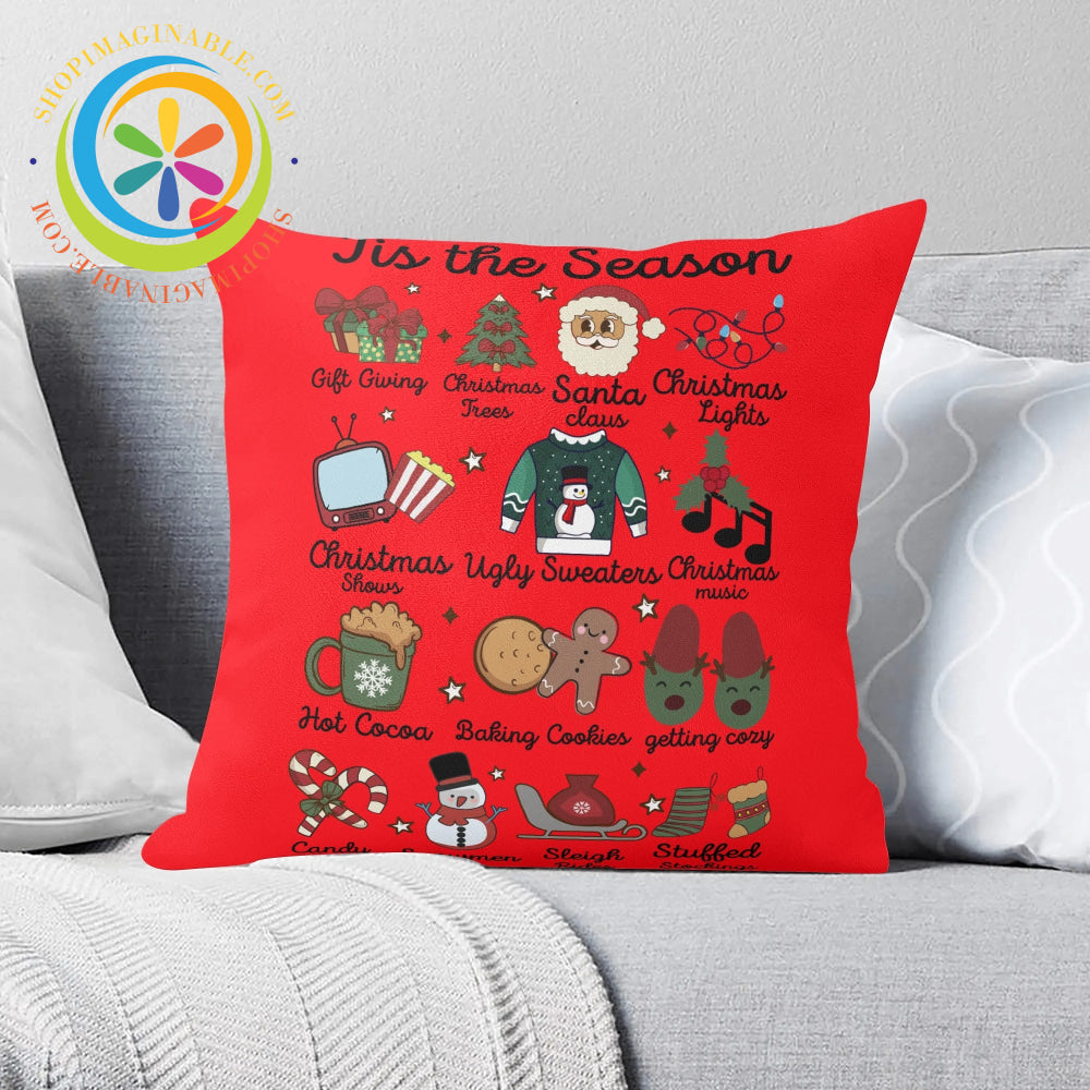 Tis The Season Christmas Pillow Cover