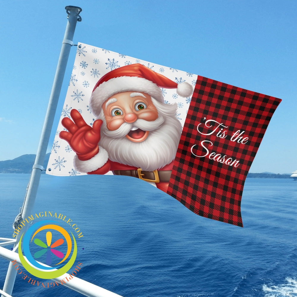 'Tis The Season Santa Flag 4x6 Ft-ShopImaginable.com