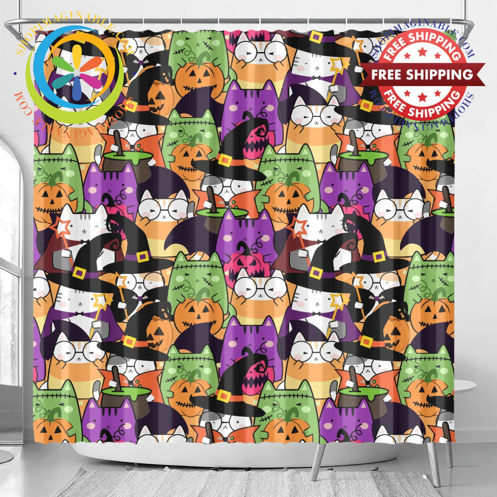 Too Cute To Spook Kawaii Shower Curtain