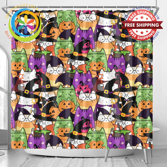 Too Cute To Spook Kawaii Shower Curtain