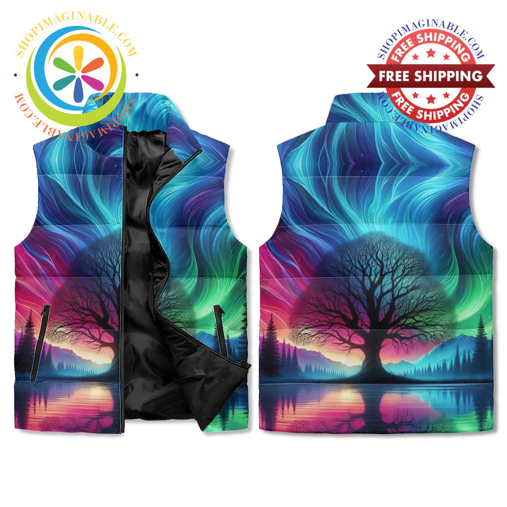 Tree Of Life Puffer Vest M