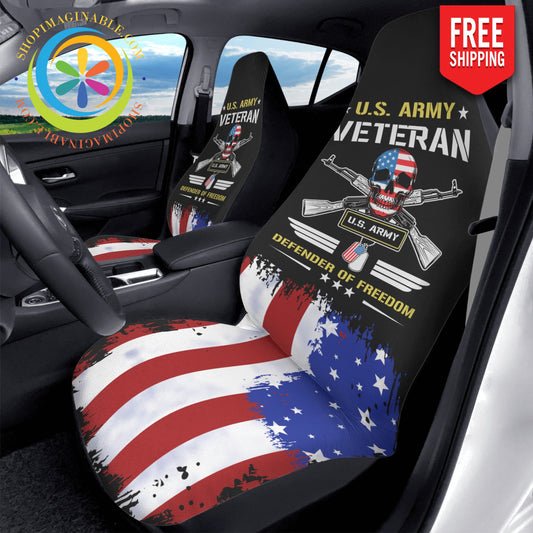 U.s. Army Veteran Cloth Car Seat Covers