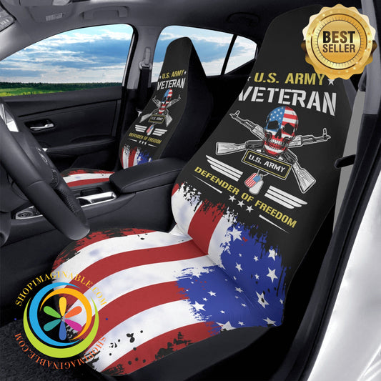 U.s. Army Veteran Cloth Car Seat Covers