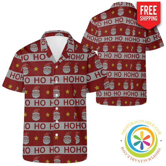 Ugly Ho Ho Ho Sweater Christmas Hawaiian Casual Shirt-ShopImaginable.com