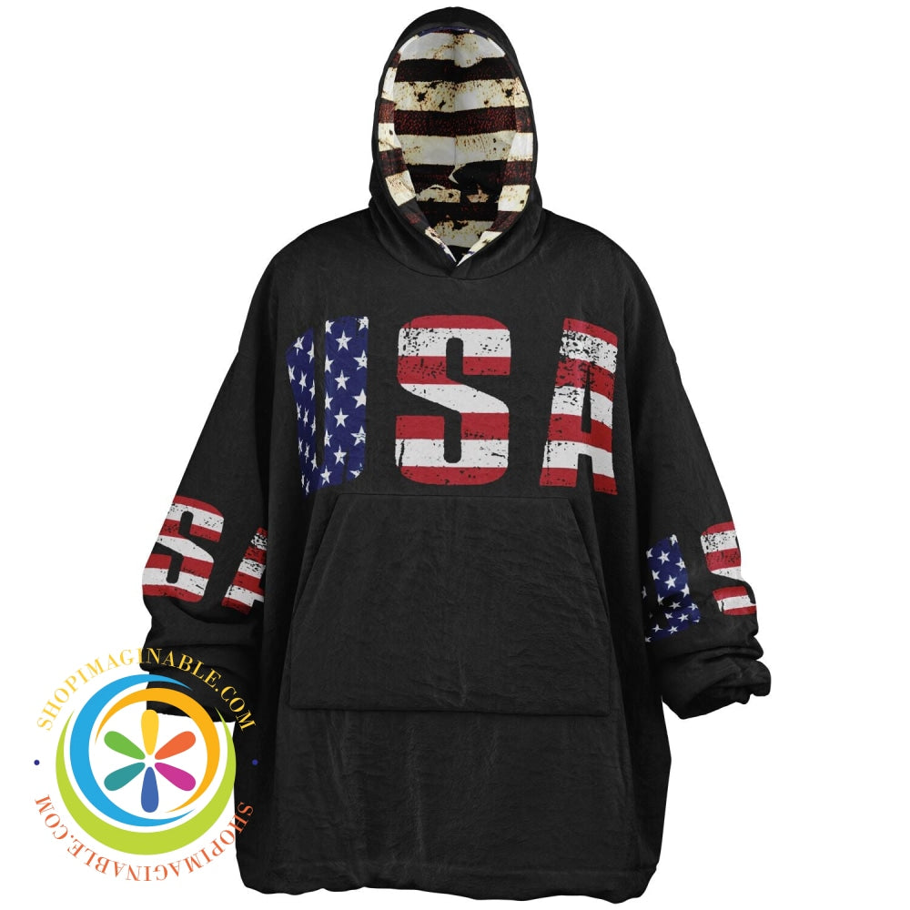 Ultimate American Patriotic Reversible Snug Hoodie Adult - Aop