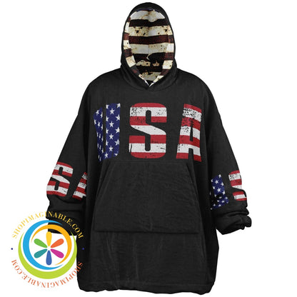 Ultimate American Patriotic Reversible Snug Hoodie Adult - Aop