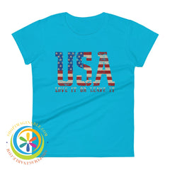 Usa Love It Or Leave Ladies T-Shirt Caribbean Blue / S T-Shirt