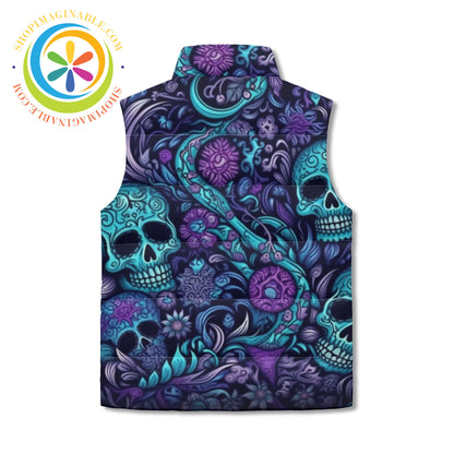 Vibrant Skulls Puffer Vest