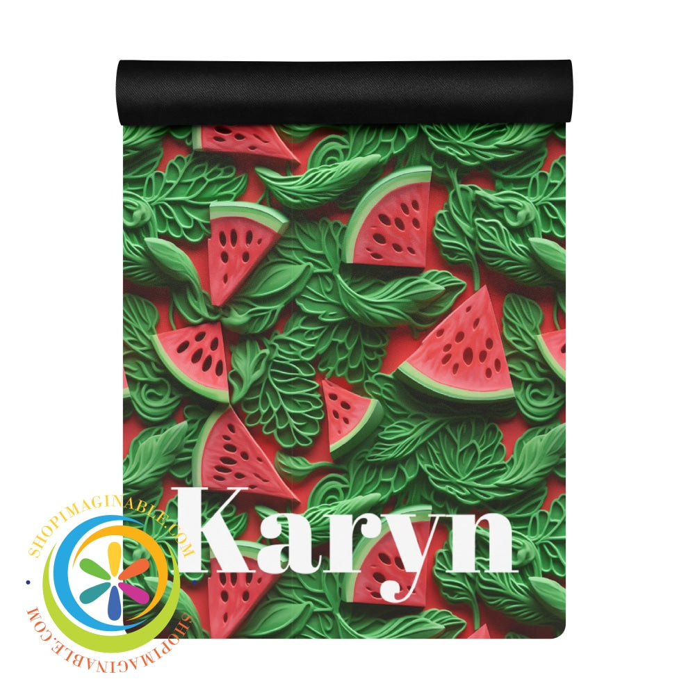 Watermelon Sugar High Personalized Name Yoga Mat