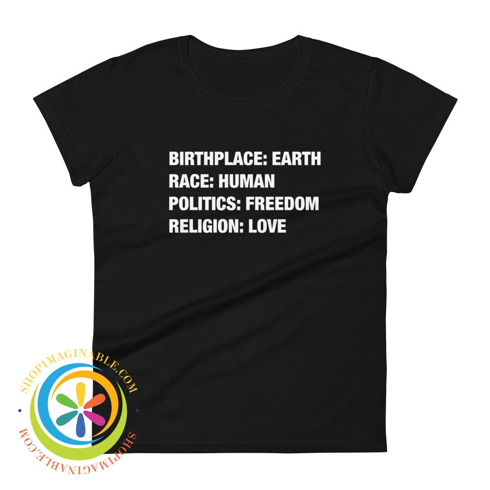 We Are One Womens Short Sleeve T-Shirt Black / S
