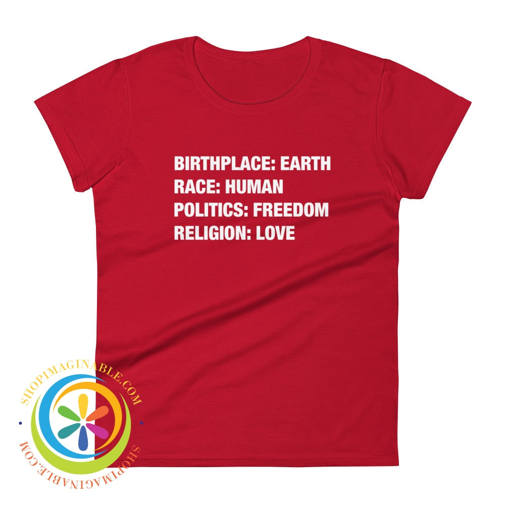 We Are One Womens Short Sleeve T-Shirt True Red / S