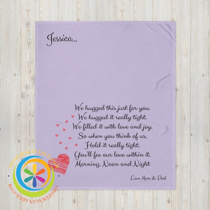 We Hugged This Just For You - Personalized Throw Blanket 50×60