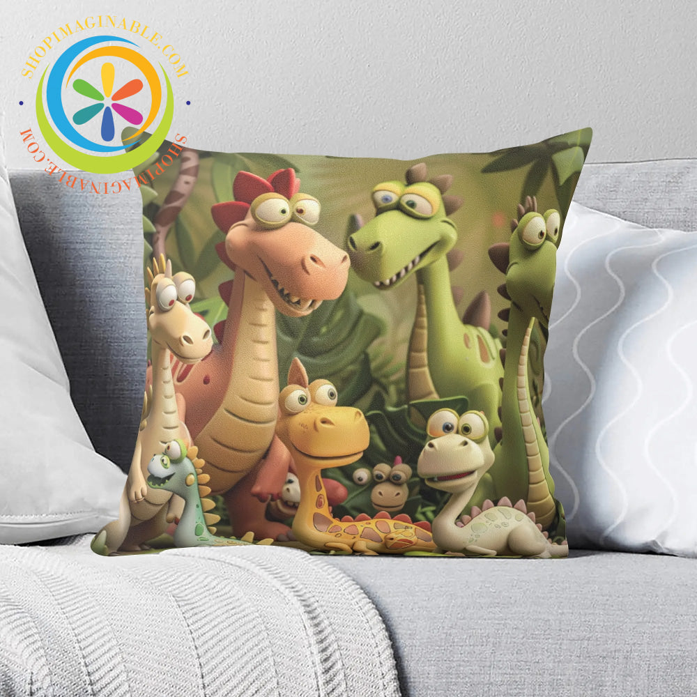 Whimsical Dionosaur Pillow Case