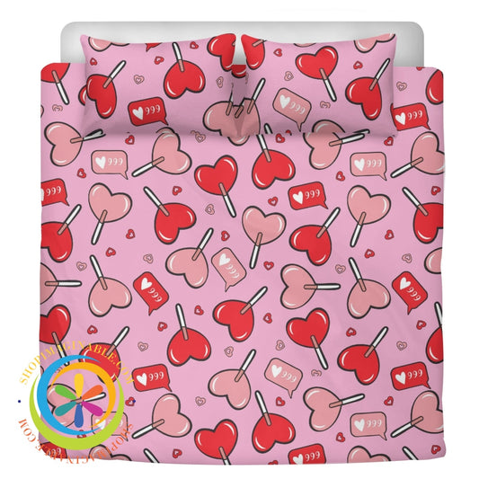 Whimsical Hearts 3 Pcs Bedding Set Us Twin Pc Bedding