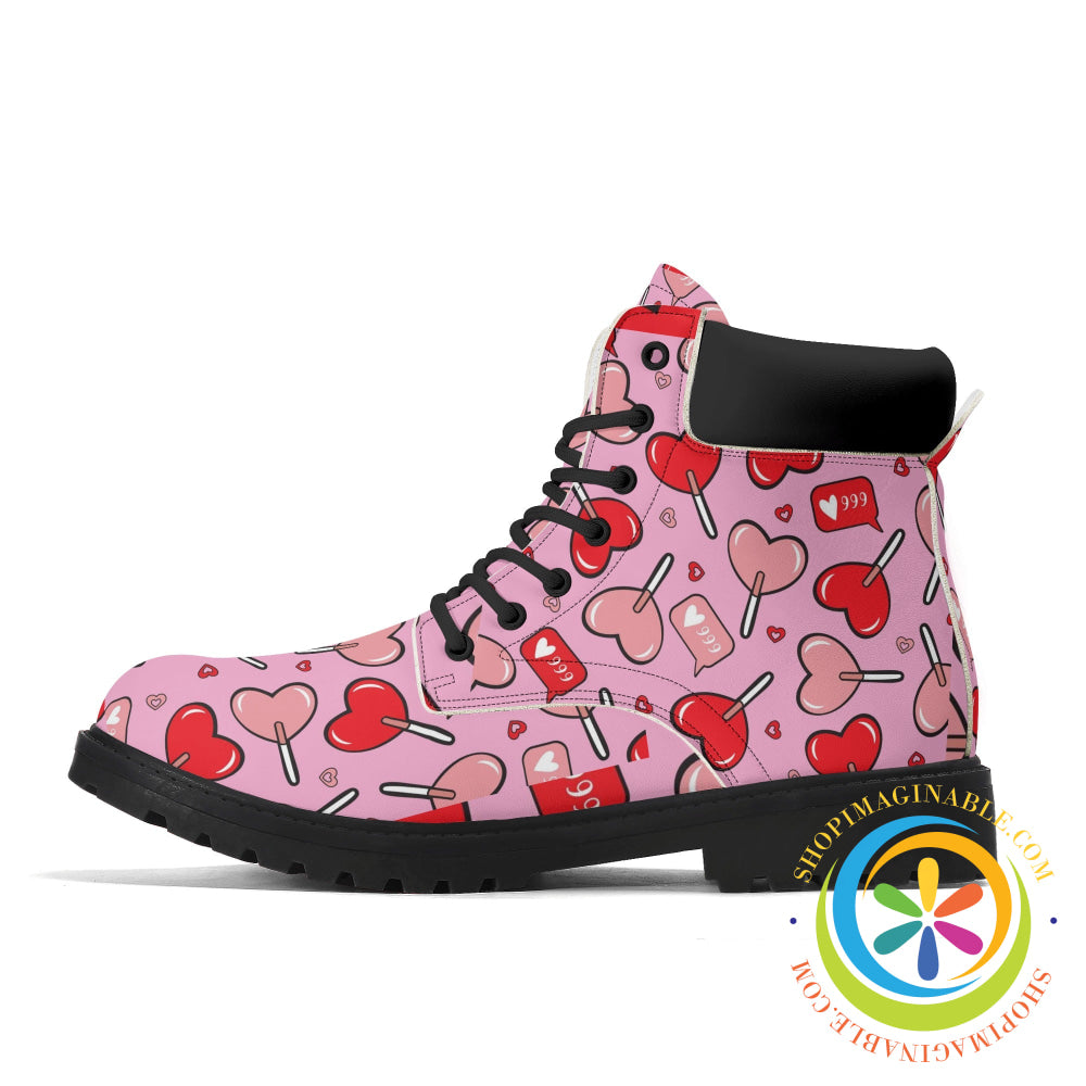 Whimsical Hearts Womens Boots