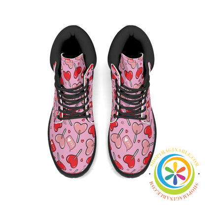 Whimsical Hearts Womens Boots