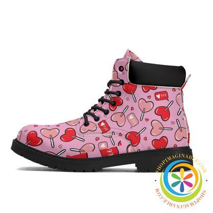 Whimsical Hearts Womens Boots