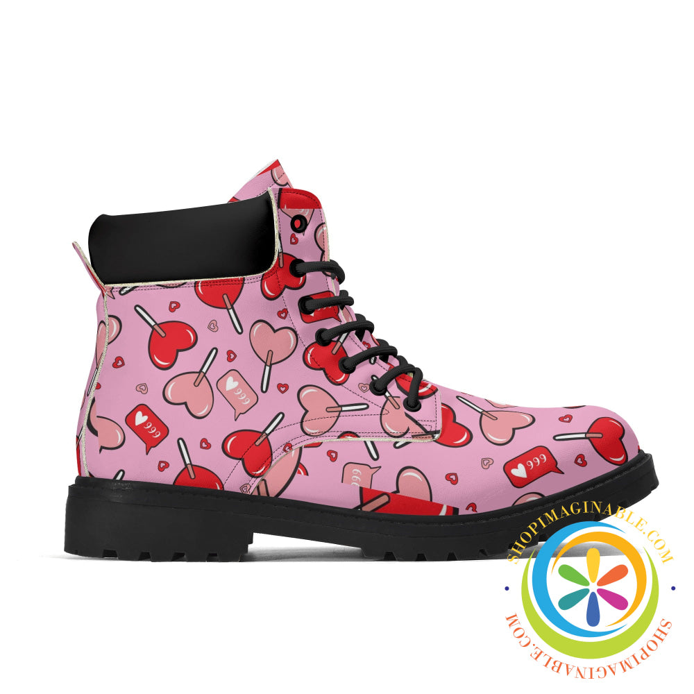 Whimsical Hearts Womens Boots