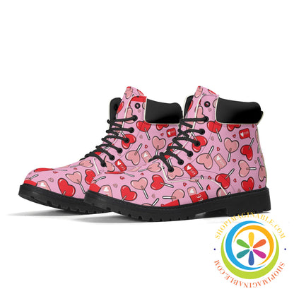 Whimsical Hearts Womens Boots