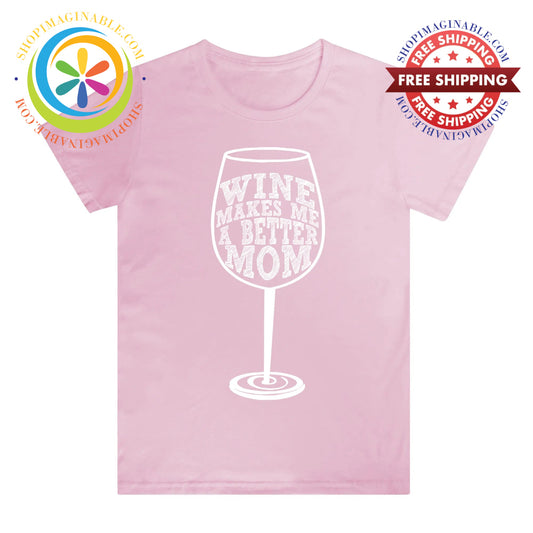 Wine Mom Ladies T-Shirt Light Pink / S T-shirt