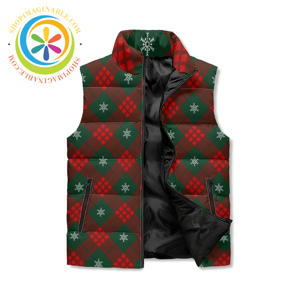 Winter Tartan Plaid Puffer Vest