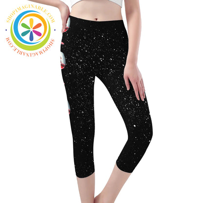 Winter Wine Capris Leggings Yoga Pants