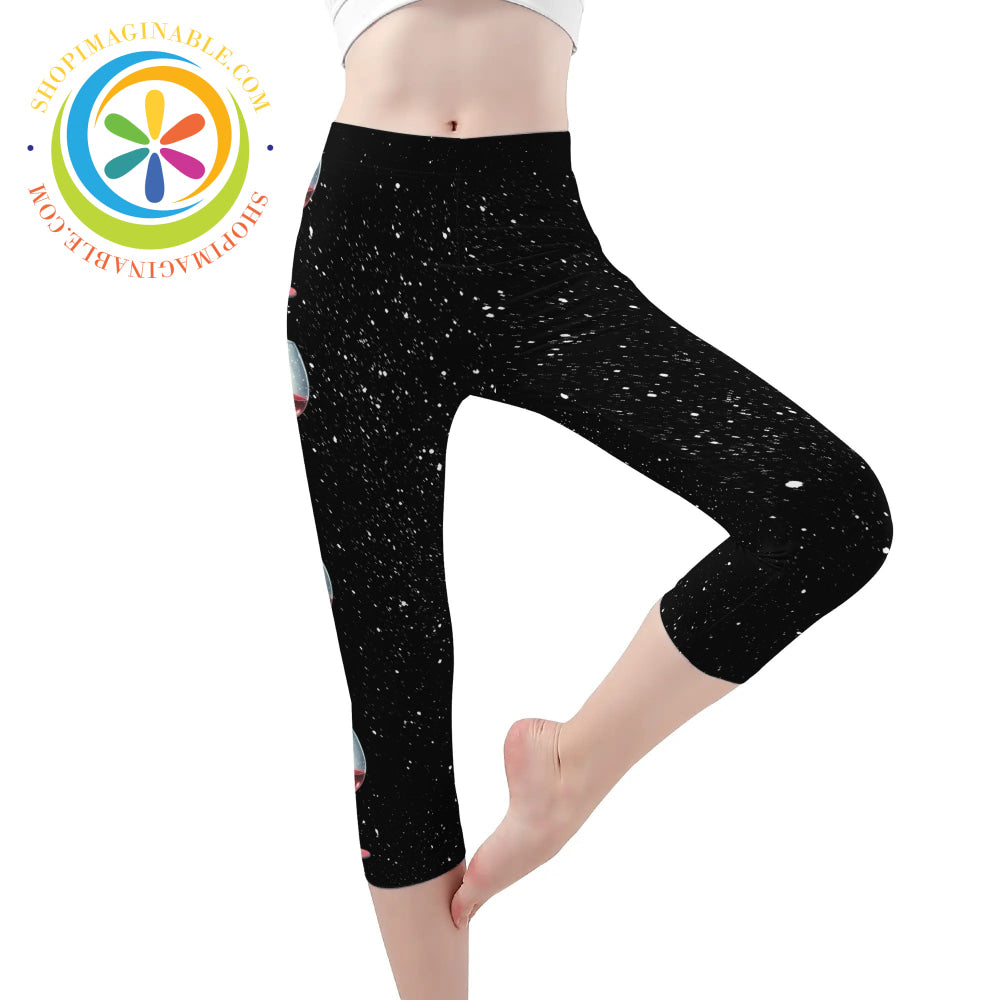 Winter Wine Capris Leggings Yoga Pants