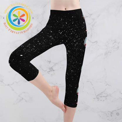 Winter Wine Capris Leggings Yoga Pants