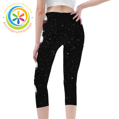 Winter Wine Capris Leggings Yoga Pants