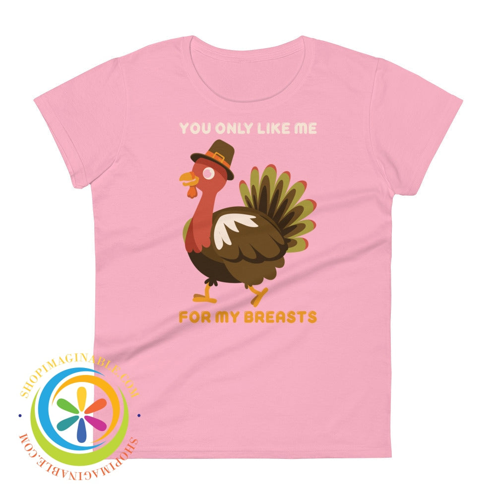 You Only Like Me For My Breasts Ladies T-Shirt Charity Pink / S T-Shirt