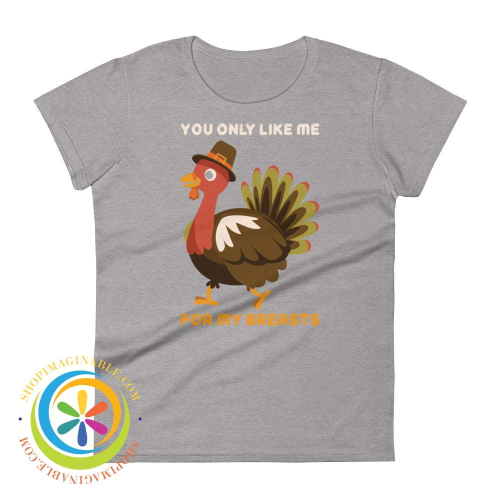 You Only Like Me For My Breasts Ladies T-Shirt Heather Grey / S T-Shirt