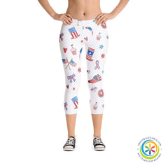 4th of July Capri Leggings-ShopImaginable.com