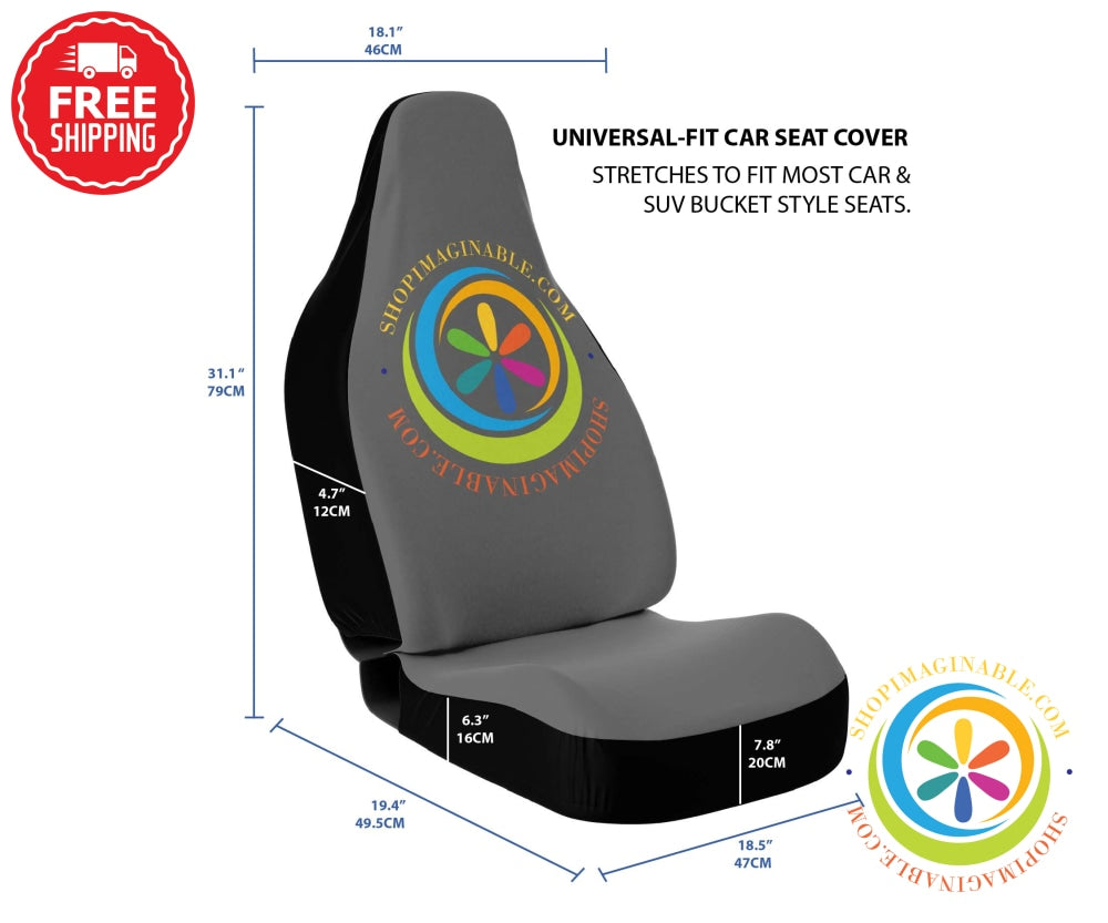 Abstract Circle & Diamonds Car Seat Covers-ShopImaginable.com