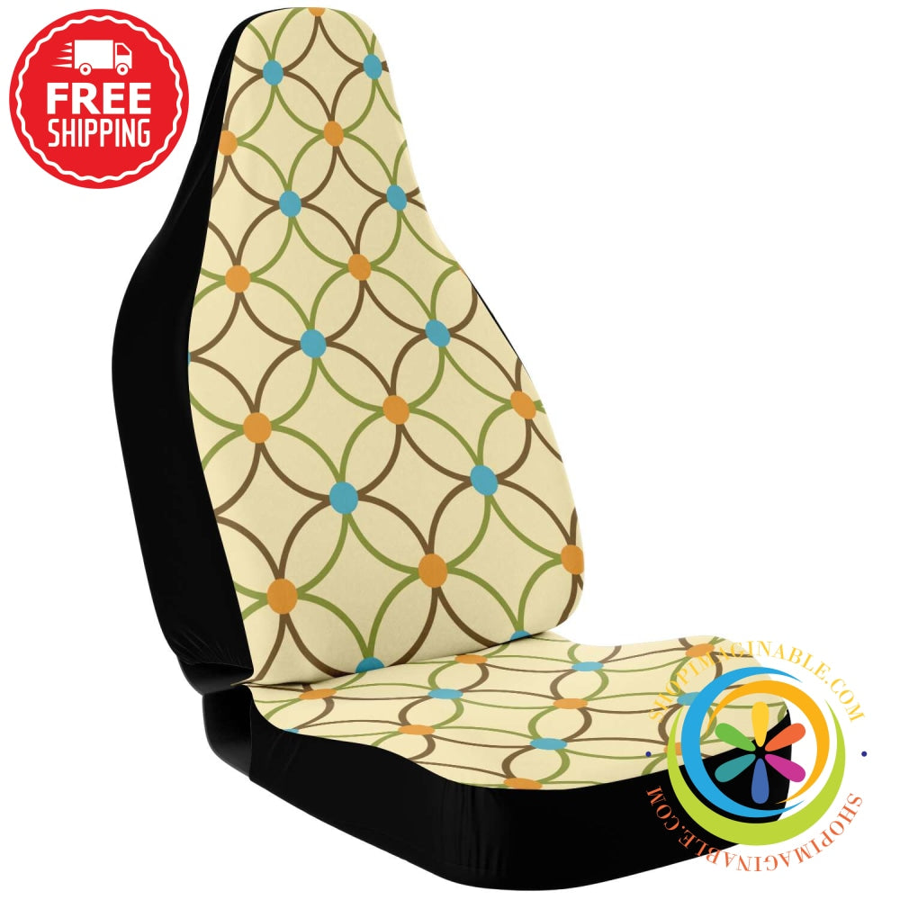 Abstract Circle & Diamonds Car Seat Covers-ShopImaginable.com