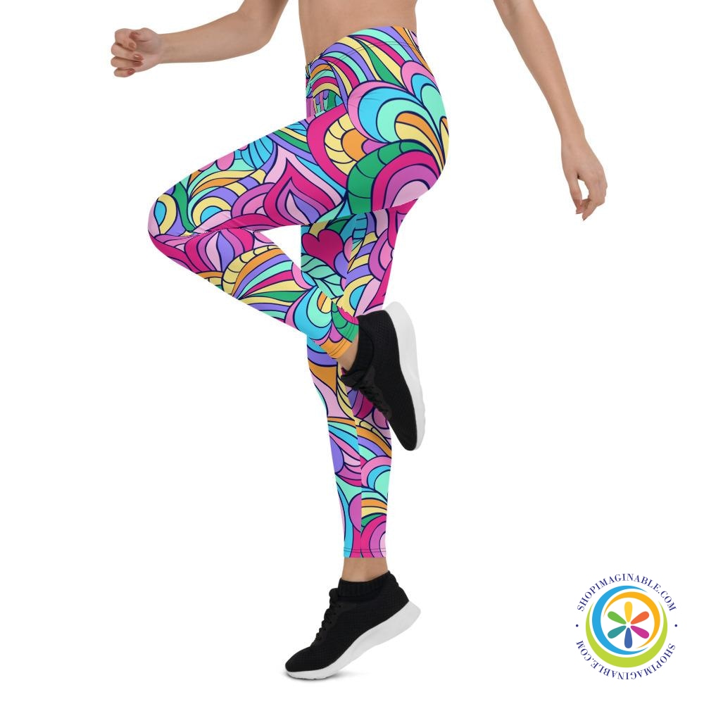 Adult Coloring Doodle Leggings-ShopImaginable.com