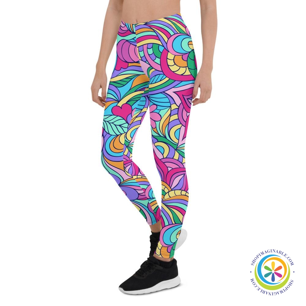 Adult Coloring Doodle Leggings-ShopImaginable.com