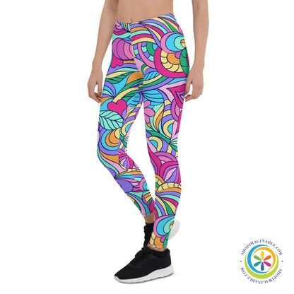 Adult Coloring Doodle Leggings-ShopImaginable.com