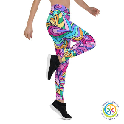 Adult Coloring Doodle Leggings-ShopImaginable.com