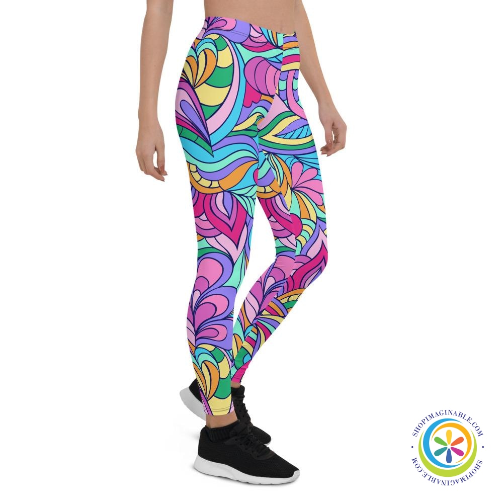 Adult Coloring Doodle Leggings-ShopImaginable.com