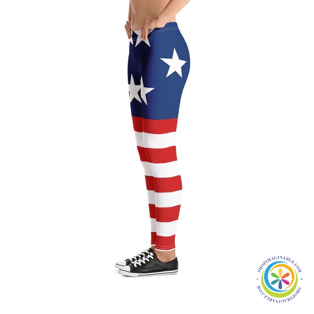 American Patriot 4th of July Leggings-ShopImaginable.com