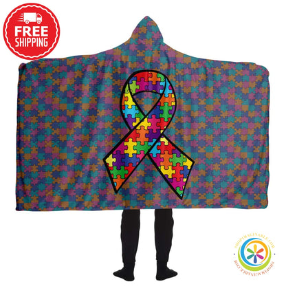 Autism Awareness Hooded Blanket - Aop