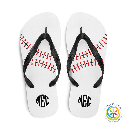 Baseball Monogram Flip-Flops-ShopImaginable.com