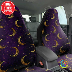 Bewitched Crescent Moon Car Seat Covers-ShopImaginable.com