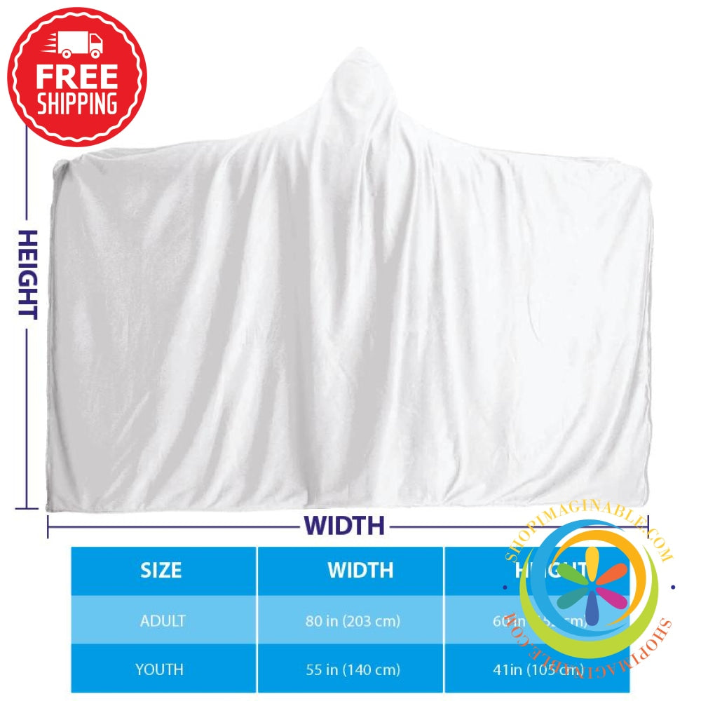 Bewitched Crescent Moon Hooded Blanket - Aop
