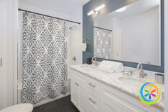Black & White Geometric Shower Curtains Home Decor